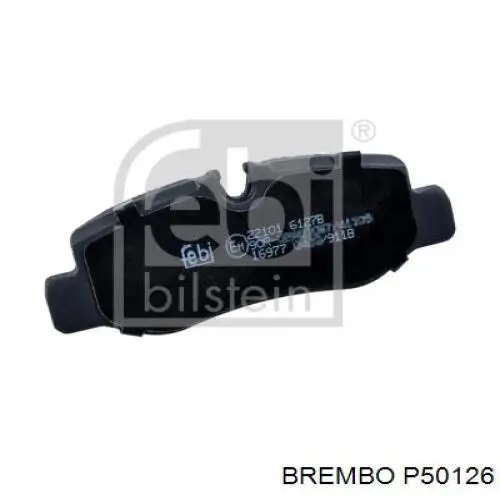 P50126 Brembo Колодки гальмівні задні, дискові