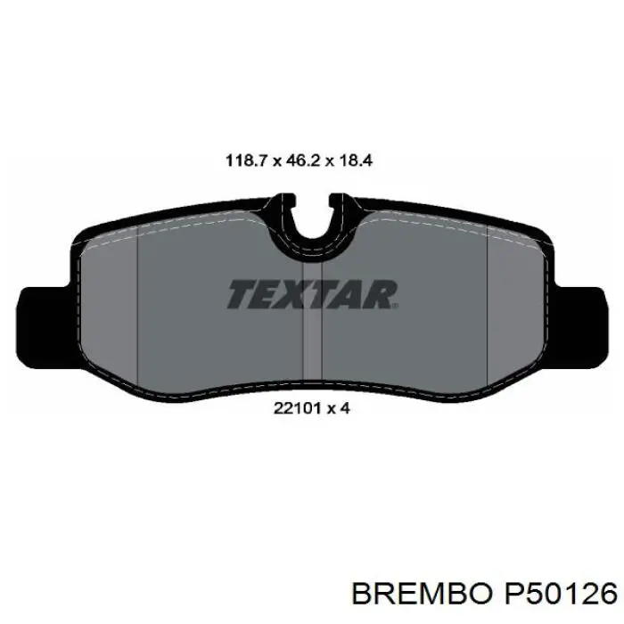 Купити P50126 Brembo Задні колодки