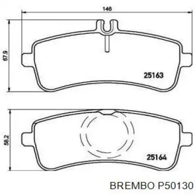 Задні гальмівні колодки Brembo P50130 ціна, від 103.16 USD