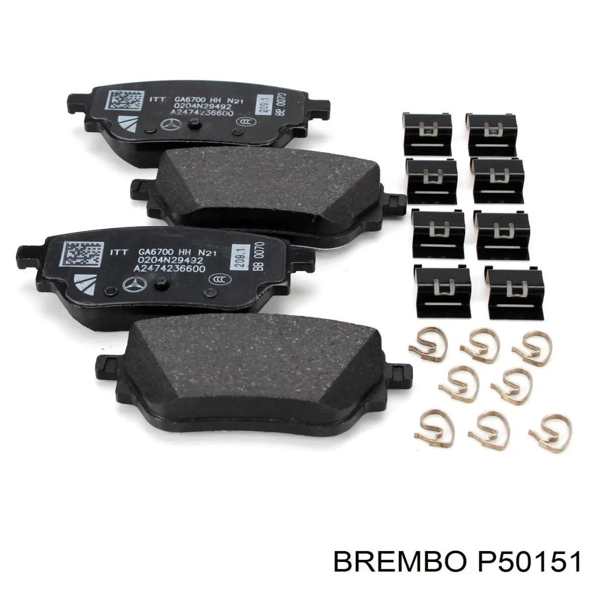 Задні гальмівні колодки Brembo P50151 ціна, від 51.46 USD