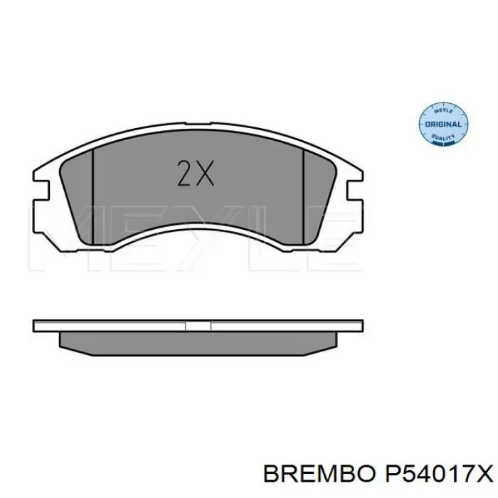Купити P54017X Brembo Колодки гальмівні передні, дискові