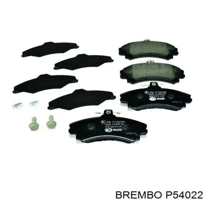 P54022 Brembo колодки гальмівні передні, дискові