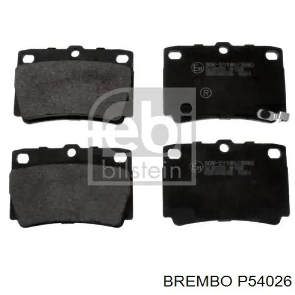 P54026 Brembo колодки гальмові задні, дискові
