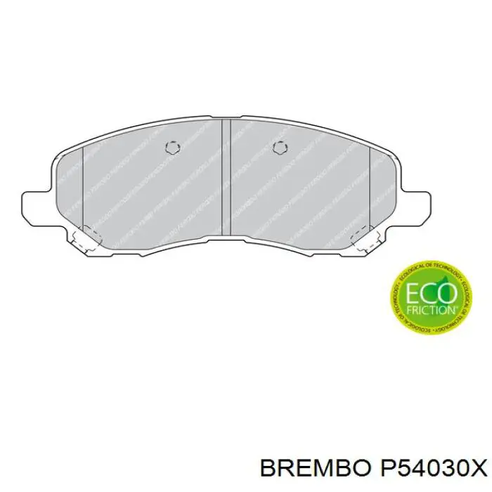 Передні тормозні колодки P54030X Brembo