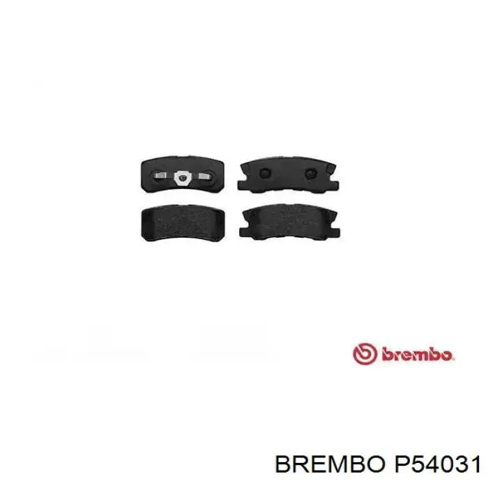P54031 Brembo колодки гальмові задні, дискові