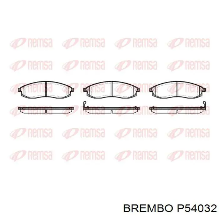 Передні тормозні колодки P54032 Brembo
