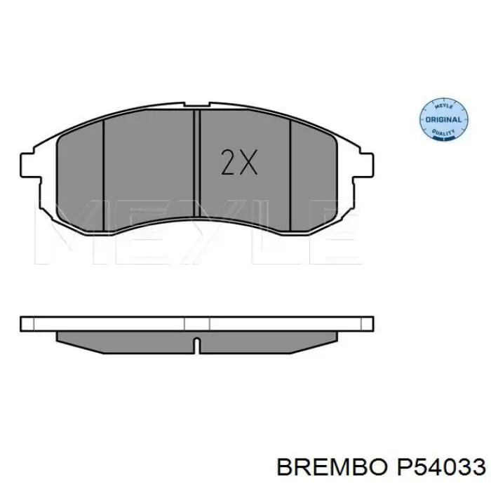 Передні тормозні колодки P54033 Brembo