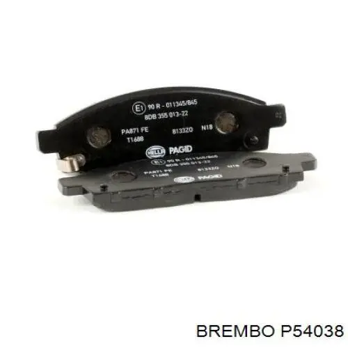 P54038 Brembo колодки гальмівні передні, дискові
