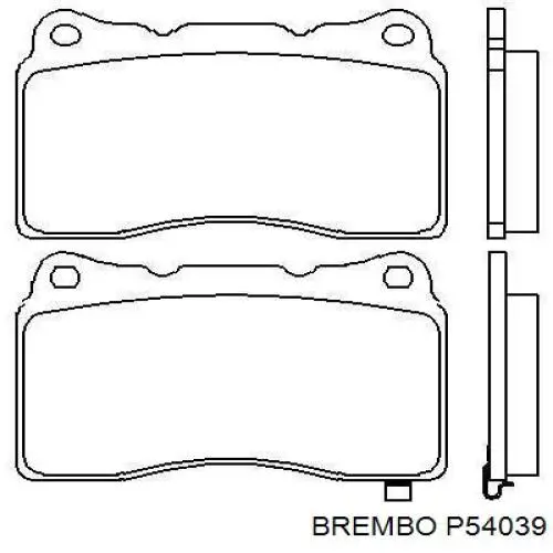 Купити P54039 Brembo Колодки гальмівні передні, дискові