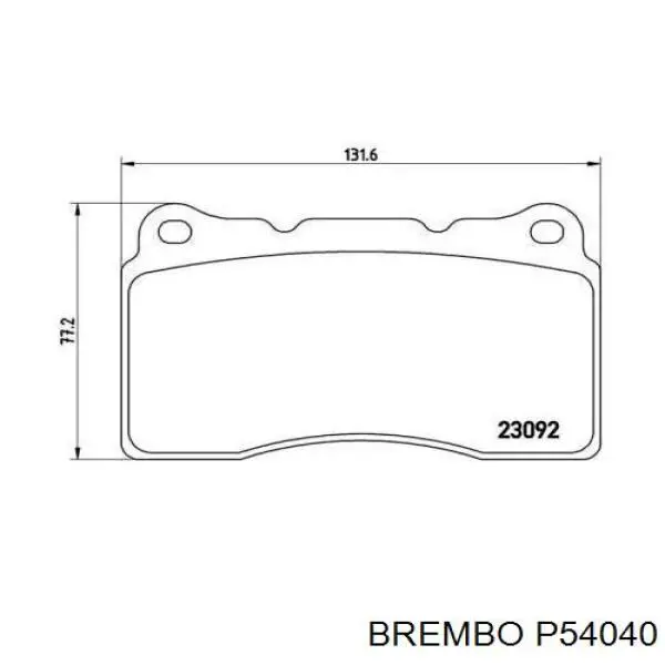 Тормозні колодки Brembo P54040