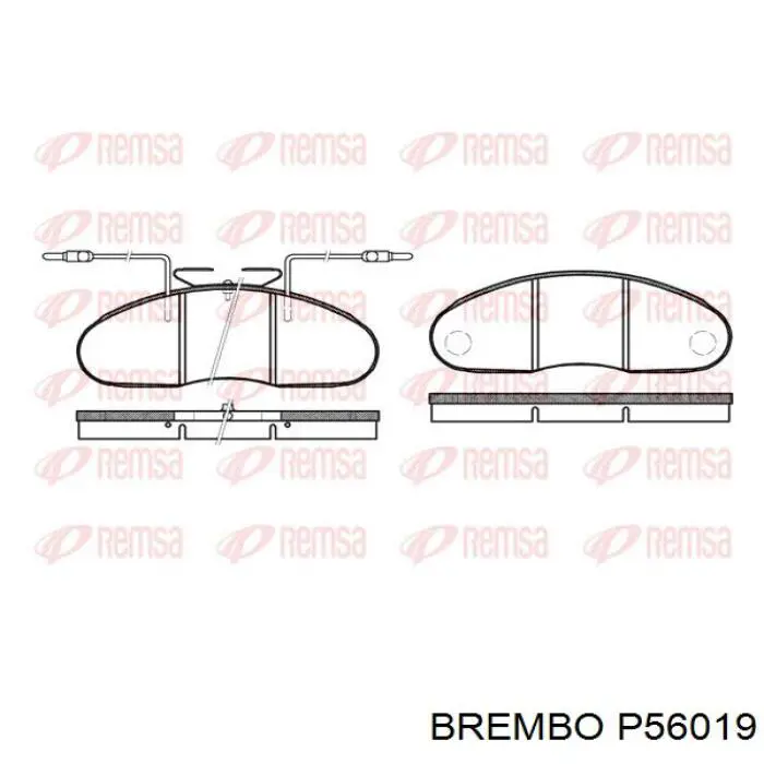 P56019 Brembo колодки гальмівні передні, дискові