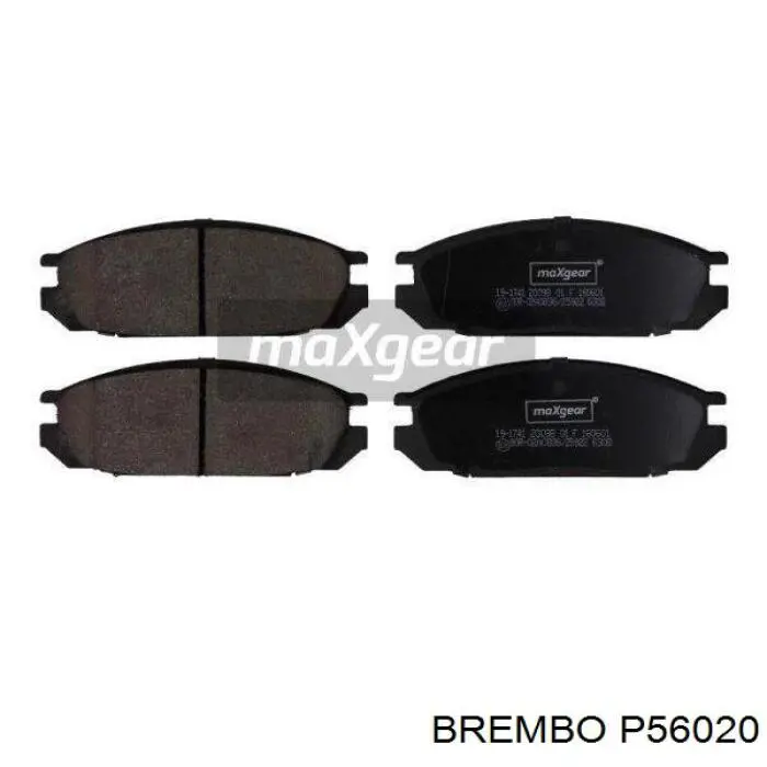 P56020 Brembo колодки гальмові задні, дискові