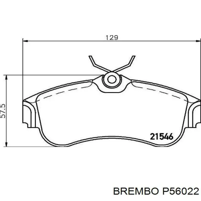 Передні тормозні колодки P56022 Brembo