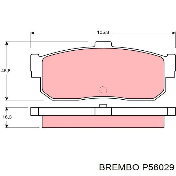Задні гальмівні колодки P56029 Brembo