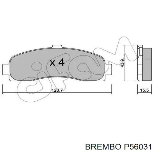 Тормозні колодки Brembo P56031