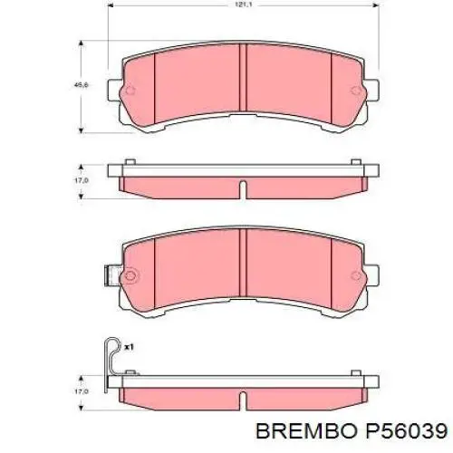 Гальмівні колодки Brembo P56039 ціна, від 23.35 USD
