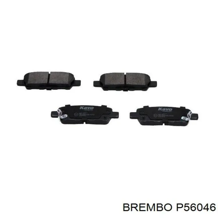 P56046 Brembo колодки гальмові задні, дискові