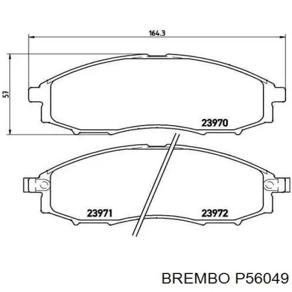 Передні тормозні колодки P56049 Brembo