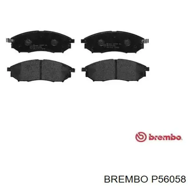P56058 Brembo колодки гальмівні передні, дискові