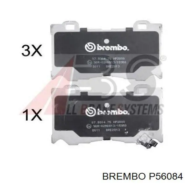 Передні тормозні колодки P56084 Brembo