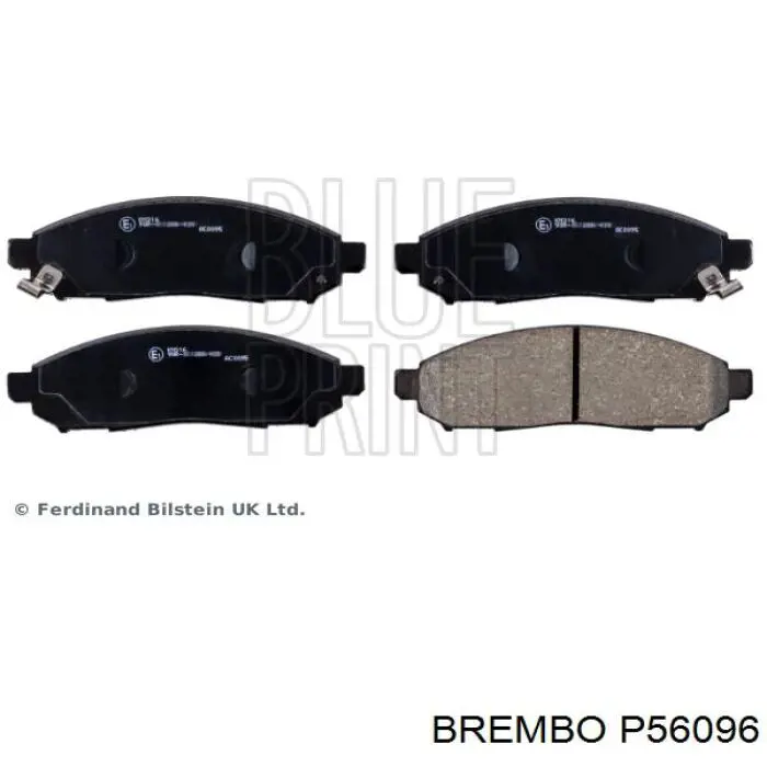 P56096 Brembo колодки гальмівні передні, дискові