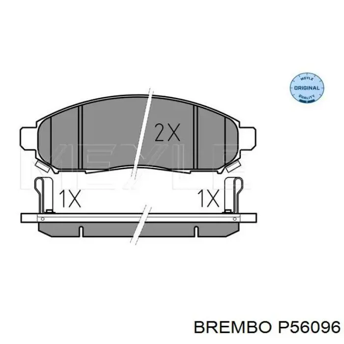 Передні тормозні колодки P56096 Brembo