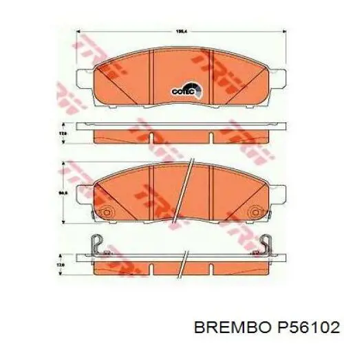 P56102 Brembo Передні гальмівні колодки