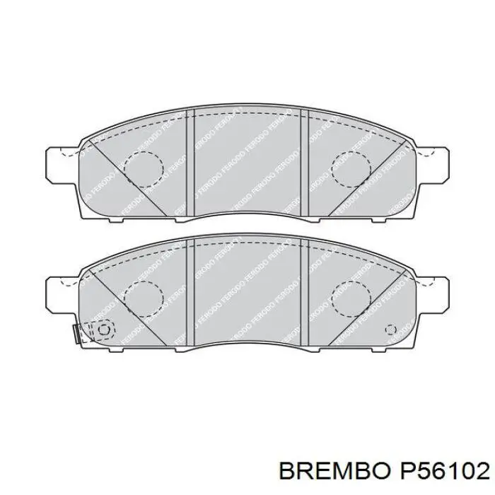 Купити P56102 Brembo Колодки гальмівні передні, дискові