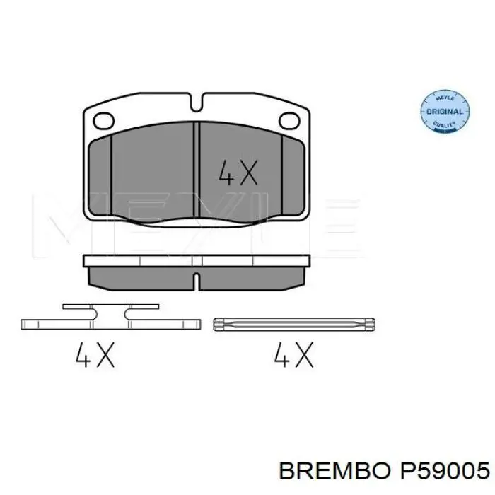 Тормозні колодки Brembo P59005