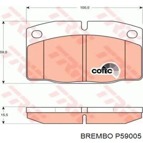 P59005 Brembo Передні гальмівні колодки