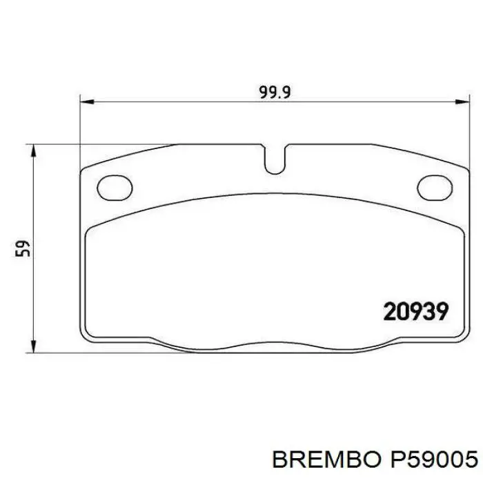 Купити P59005 Brembo Колодки гальмівні передні, дискові