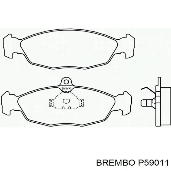 P59011 Brembo колодки гальмівні передні, дискові