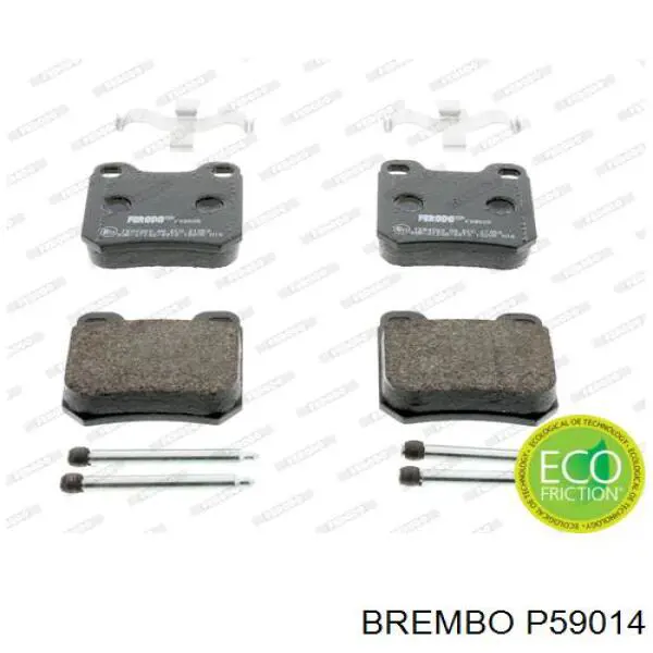 P59014 Brembo колодки гальмові задні, дискові