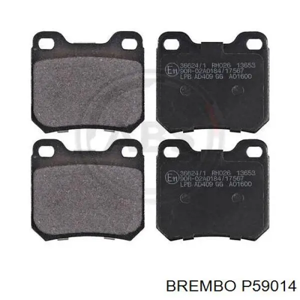 Купити P59014 Brembo Задні колодки