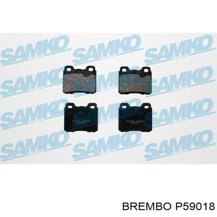 P59018 Brembo Колодки гальмівні задні, дискові