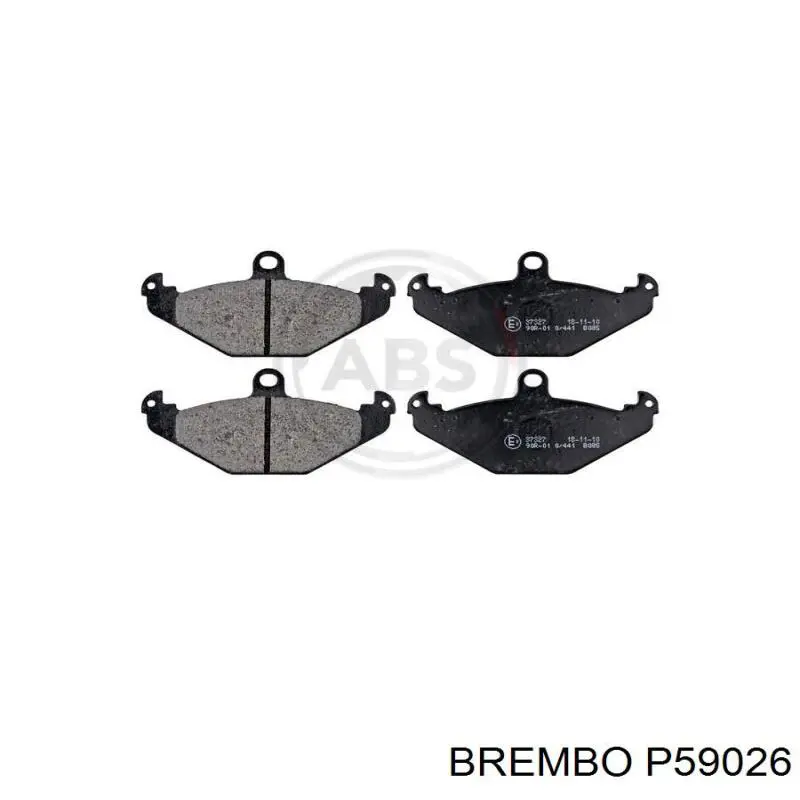 Задні дискові колодки Brembo P59026