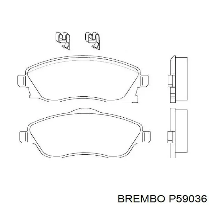 Передні тормозні колодки P59036 Brembo