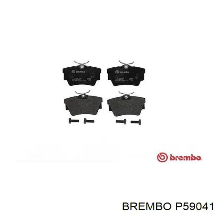 P59041 Brembo колодки гальмові задні, дискові