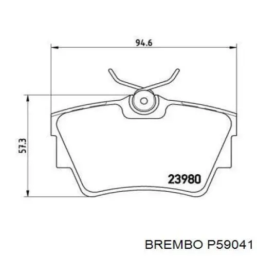 Задні гальмівні колодки P59041 Brembo