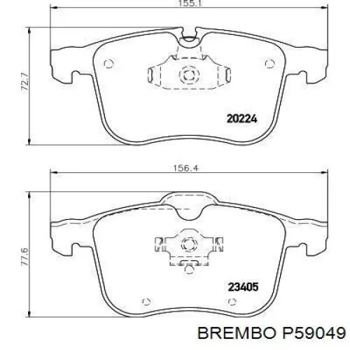 Передні тормозні колодки P59049 Brembo