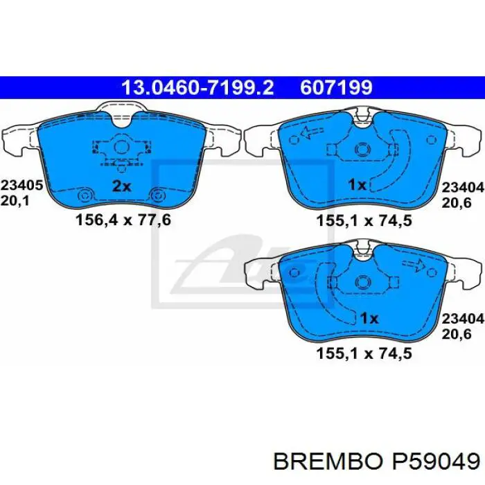 Тормозні колодки Brembo P59049