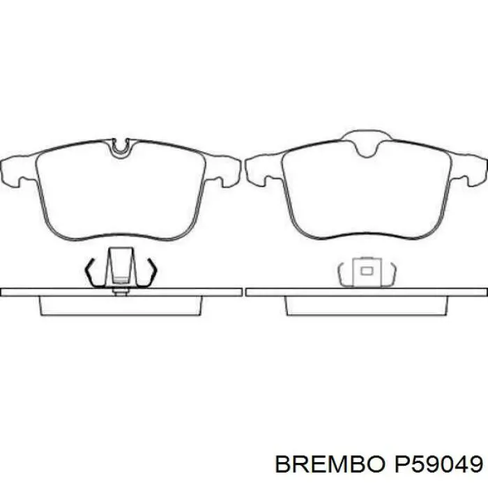 Колодки гальмівні передні, дискові P59049 Brembo