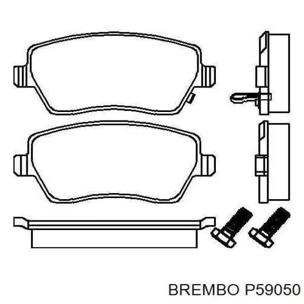 P59050 Brembo Передні гальмівні колодки