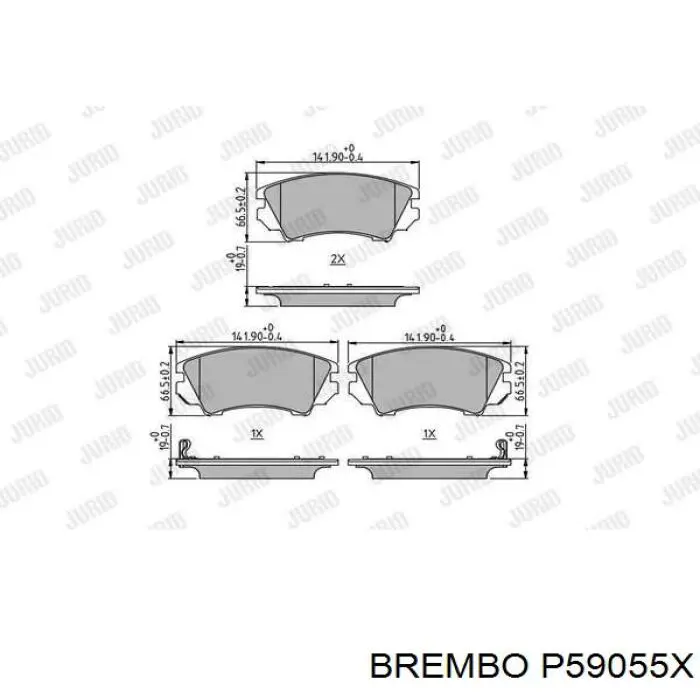 Передні тормозні колодки P59055X Brembo