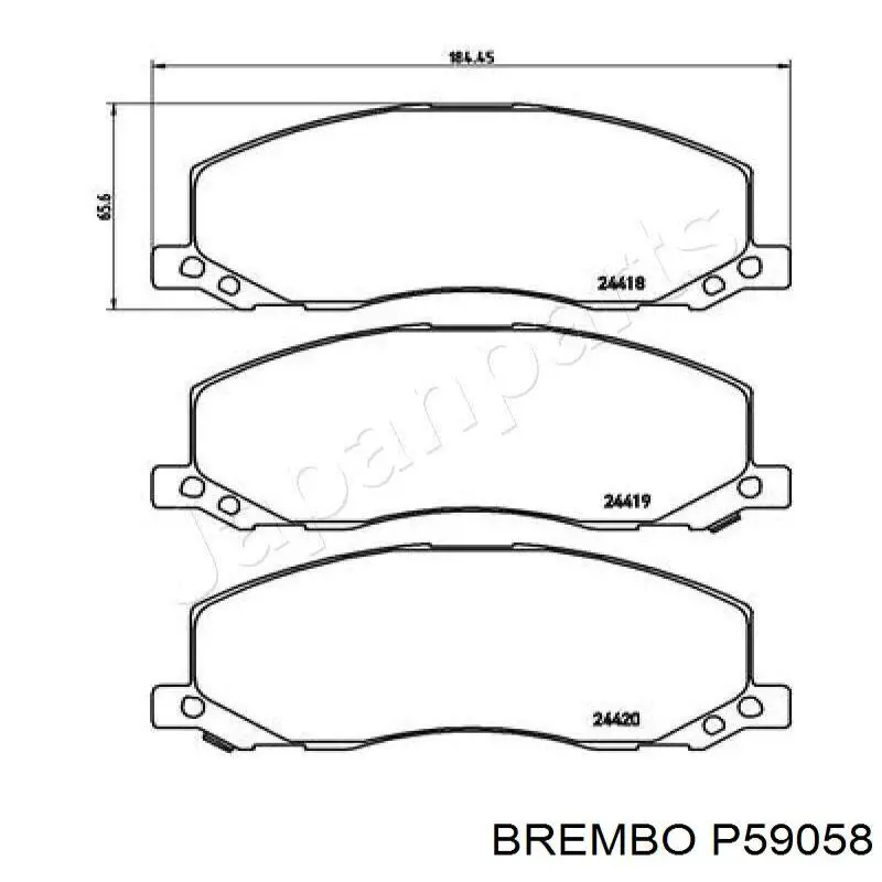 Передні тормозні колодки P59058 Brembo