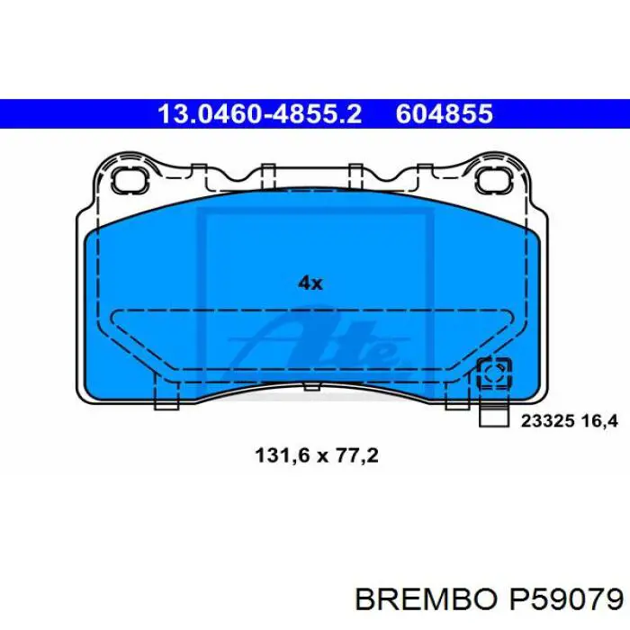 Передні тормозні колодки P59079 Brembo