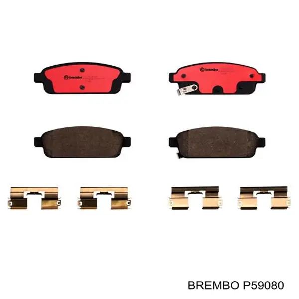 P59080 Brembo Колодки гальмівні задні, дискові