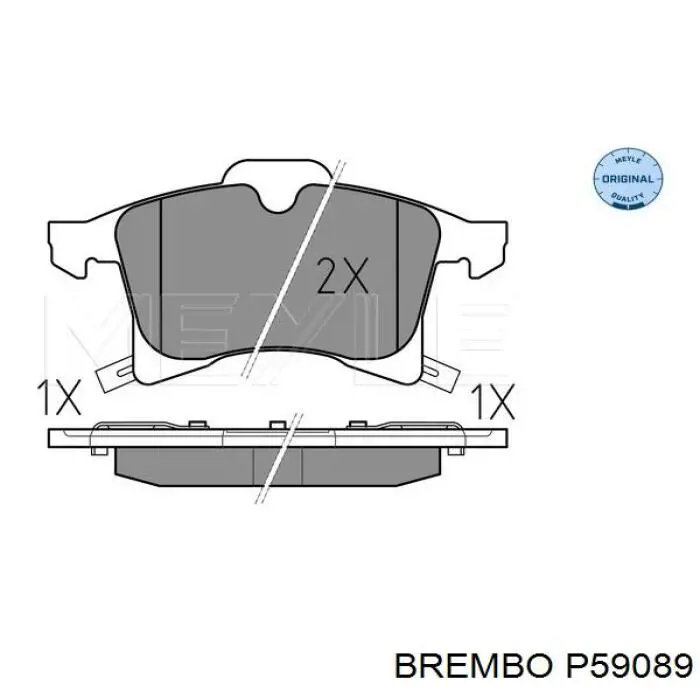 Передні тормозні колодки P59089 Brembo
