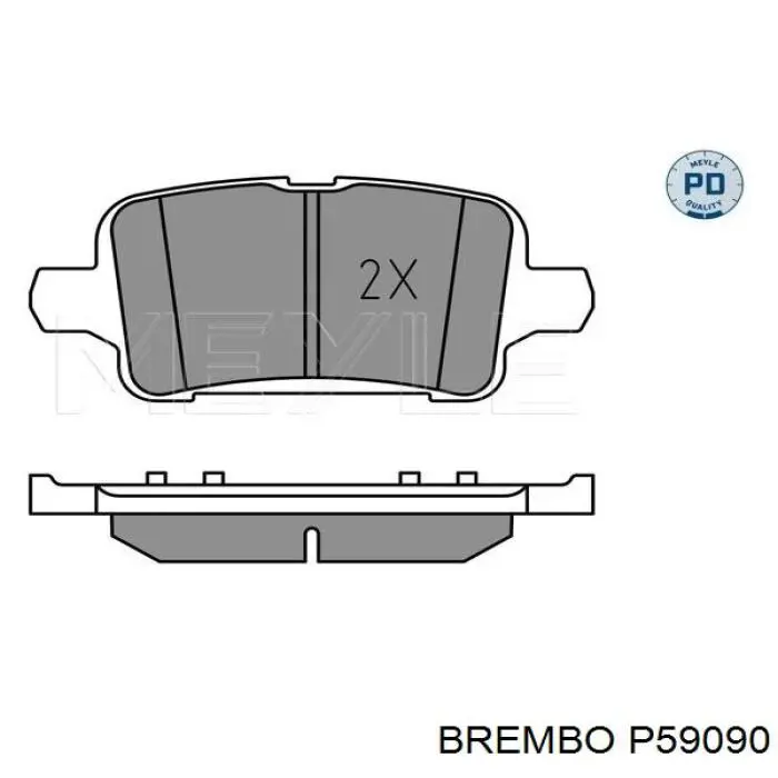 Задні дискові колодки Brembo P59090