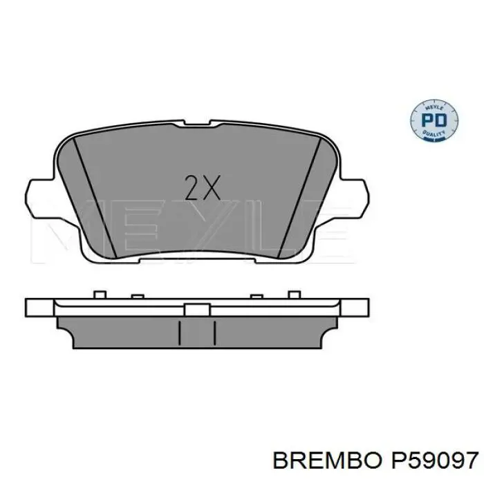 Задні гальмівні колодки P59097 Brembo